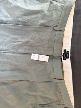 J. Crew Sage Green textured satin trouser Pants